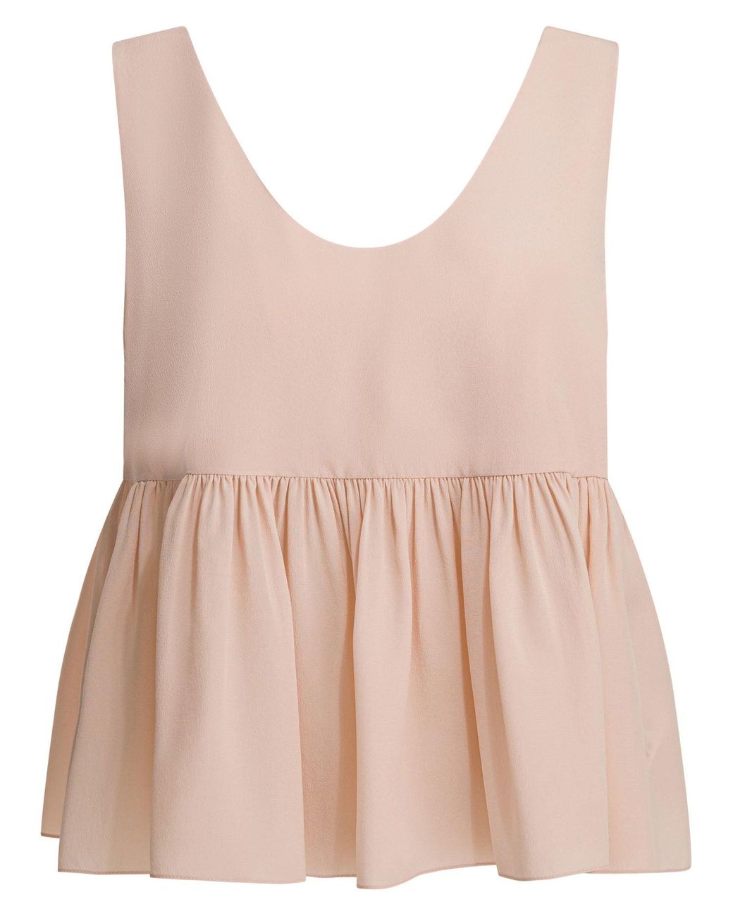 Chloé Pink Silk Crepe De Chine Top
