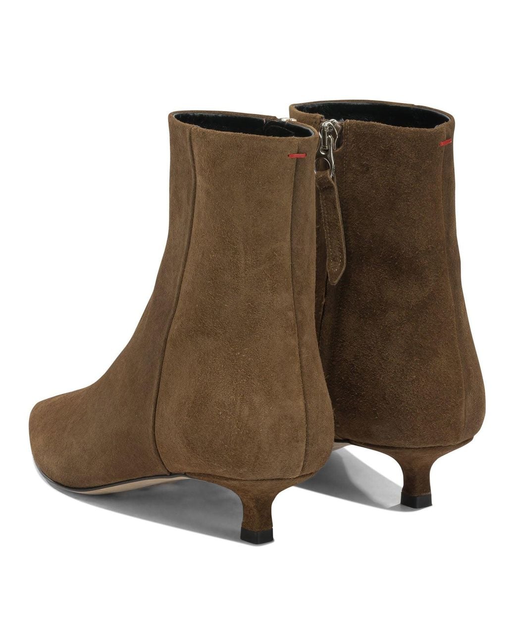 Aeyde Brown Sofie Suede Leather Leather Rubber Boots