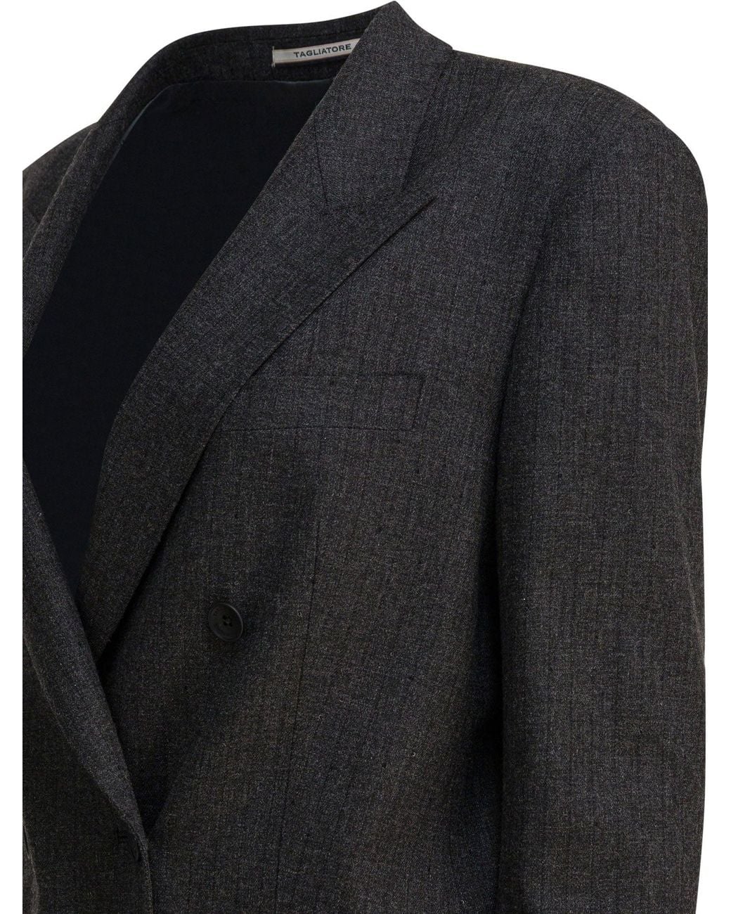 Tagliatore Black Viscose Wool Polyester Elastan Jacket