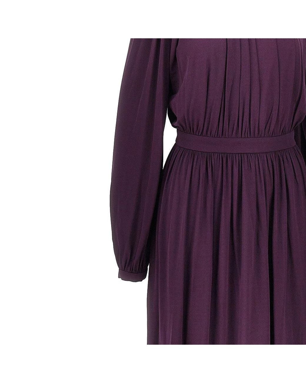 Gucci Purple Crepe Jersey Midi Dress