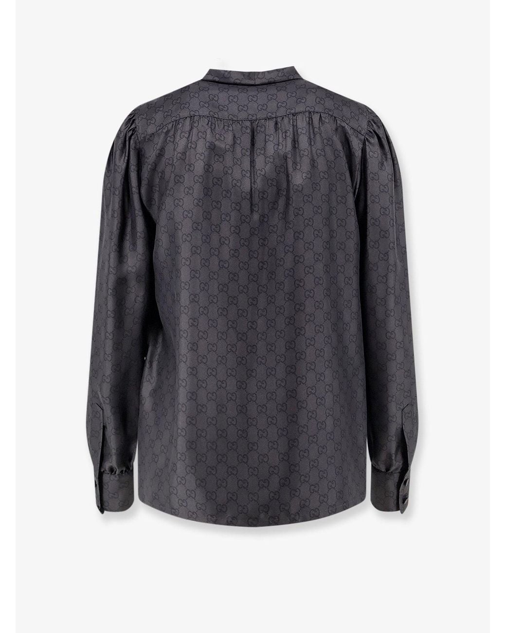 Gucci Black Primavera Gg Silk Shirt