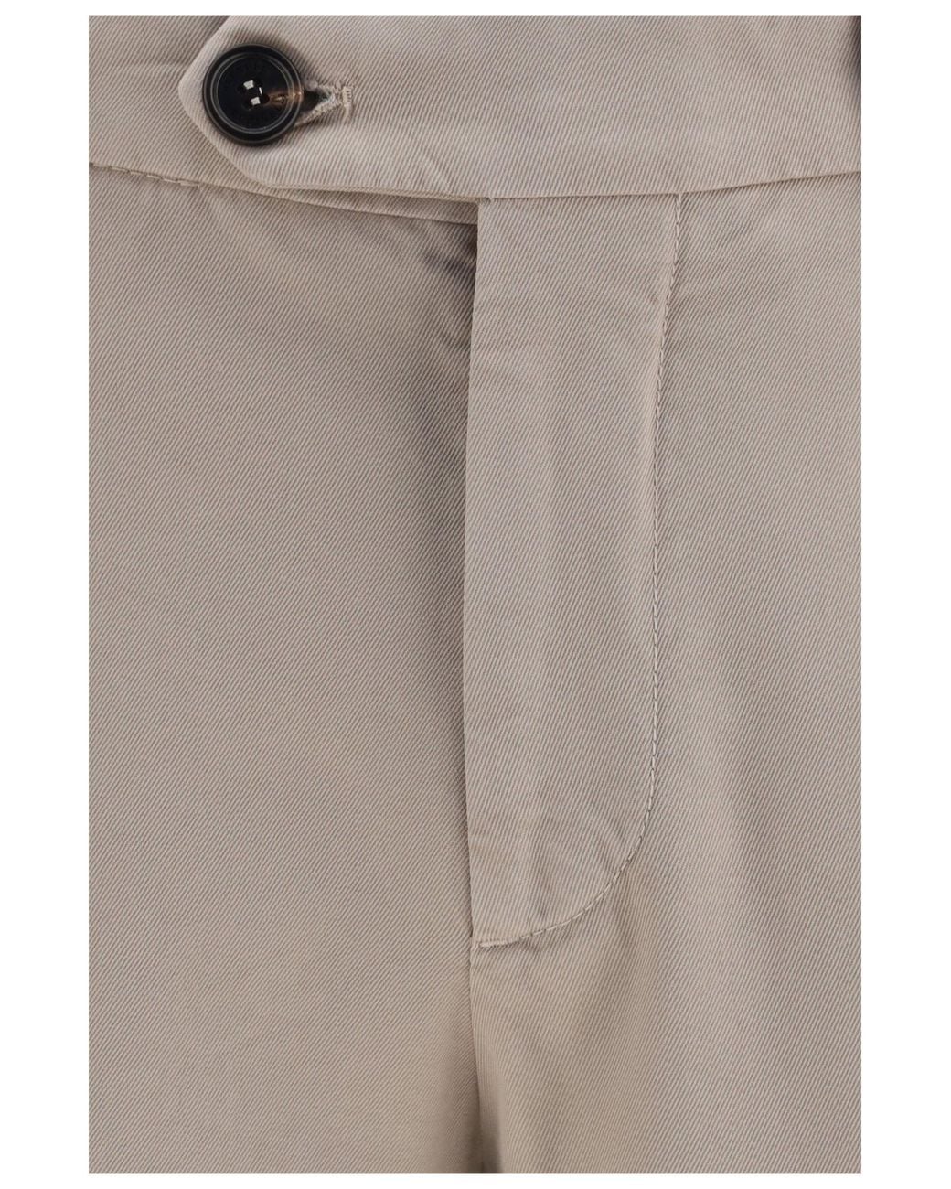 Brunello Cucinelli Natural Dyed Cotton Pants for men