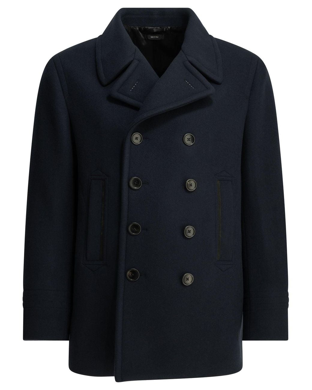 Tom Ford Blue Short Wool Felt Coat for men