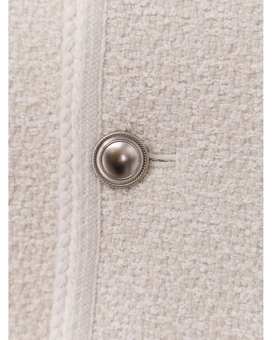 DUNST White Bouclé Tweed Blazer