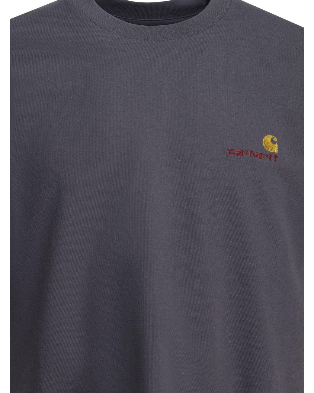 Carhartt Gray "American Script" Crew-Neck T-Shirt for men