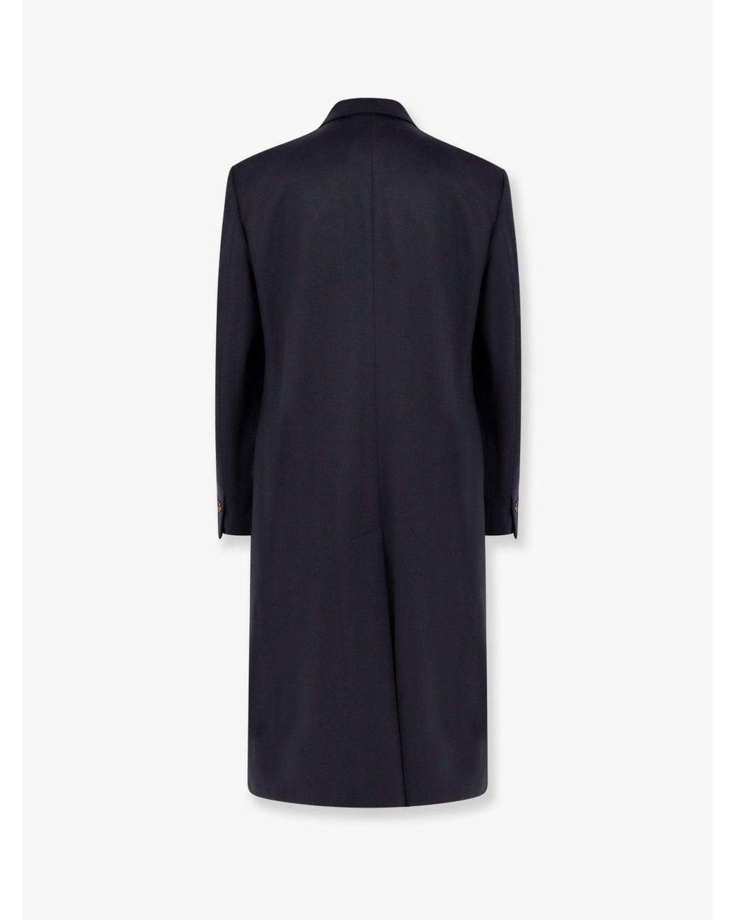 Hevò Blue Cashmere Coat With Satin Lining for men