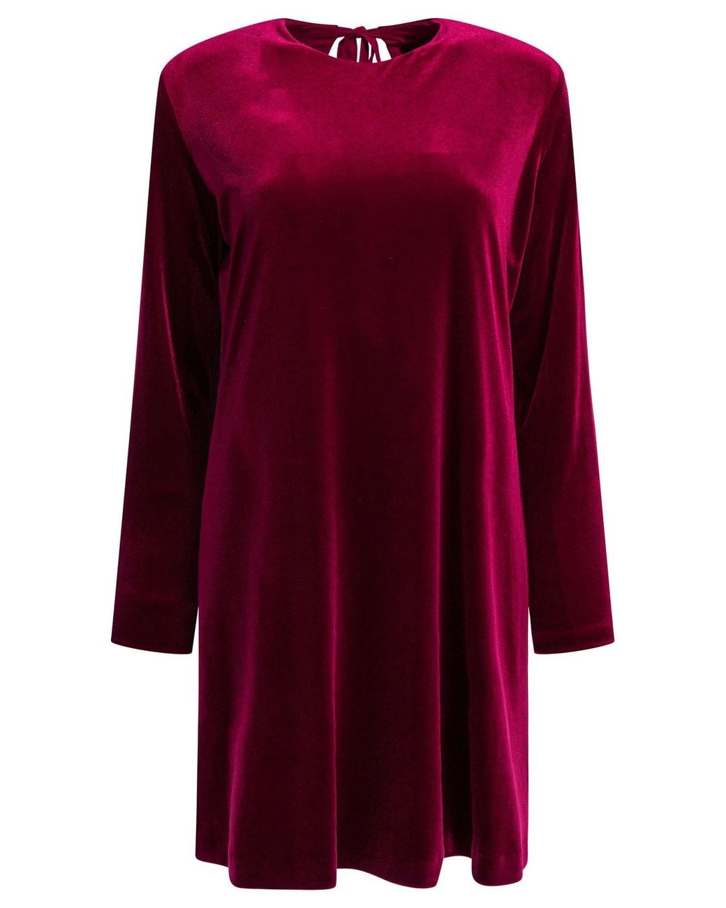 Semler Red Short Velvet Dress Dresses Bordeaux