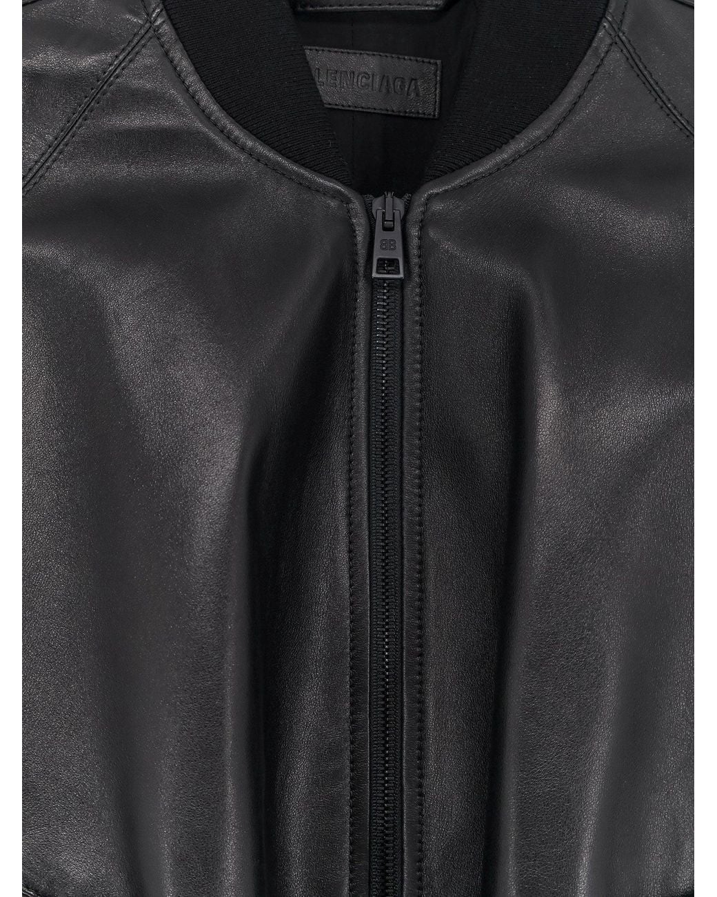 Balenciaga Black Sleeveless Leather Jacket