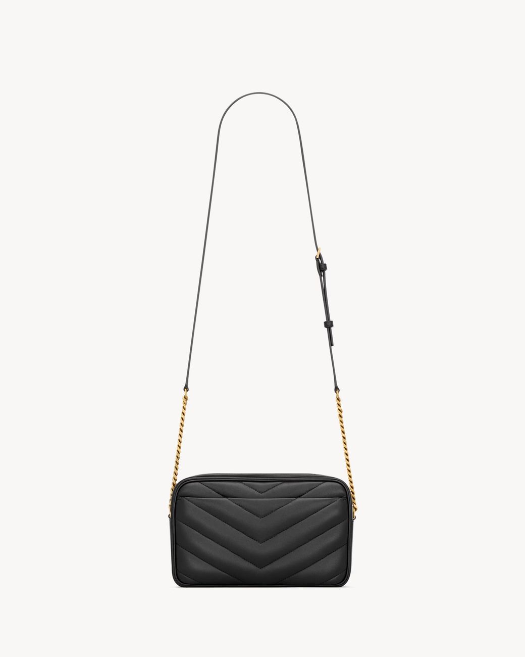 Saint Laurent White Loulou Small Matelassé Crossbody Bag