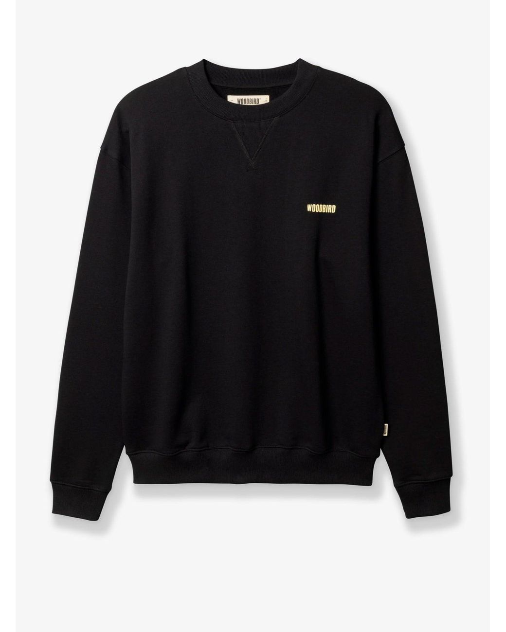 Woodbird Black Cotton Sweater for men