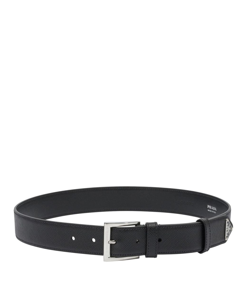 Prada Black Saffiano Leather Belt for men