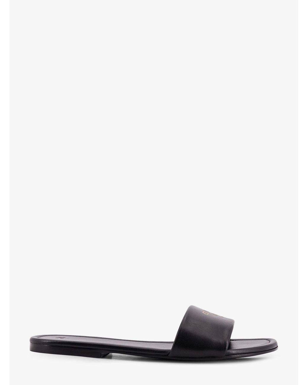 Céline White Coast Mule Leather Sandals