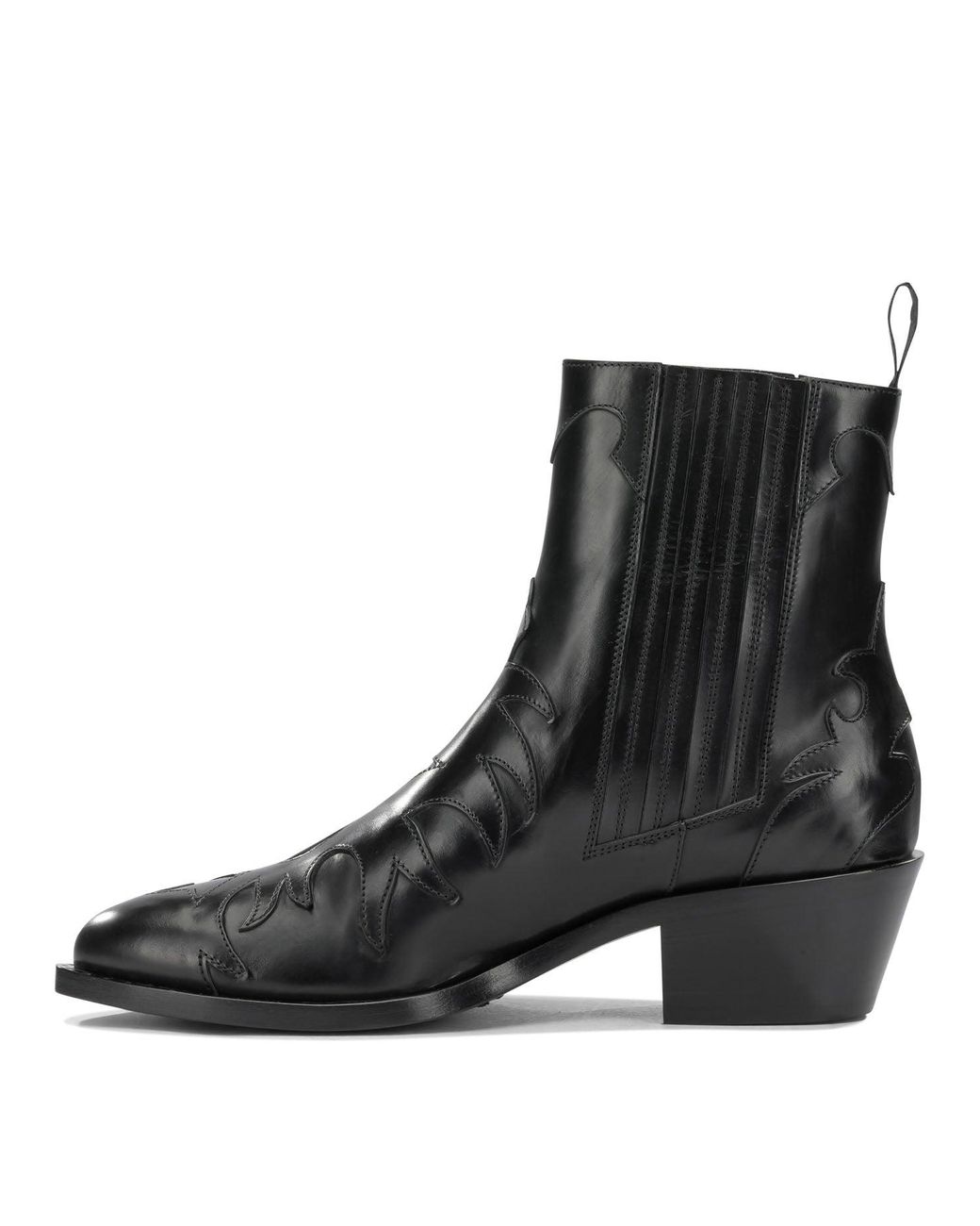 Sartore Black "Parma 45 Mm" Cowboy Ankle Boots