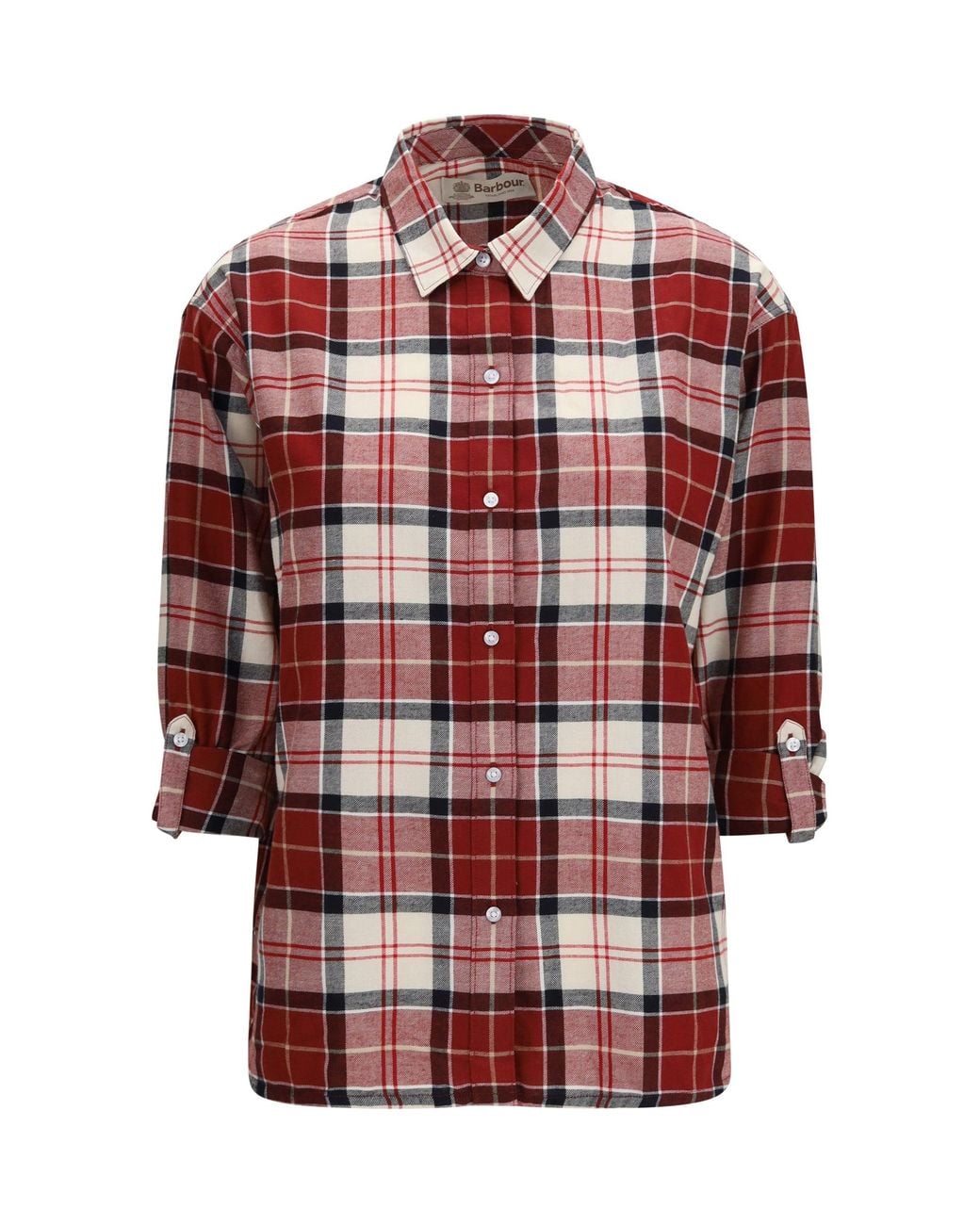 Barbour Red Elishaw Check Shirt Light Cardinal Tartan