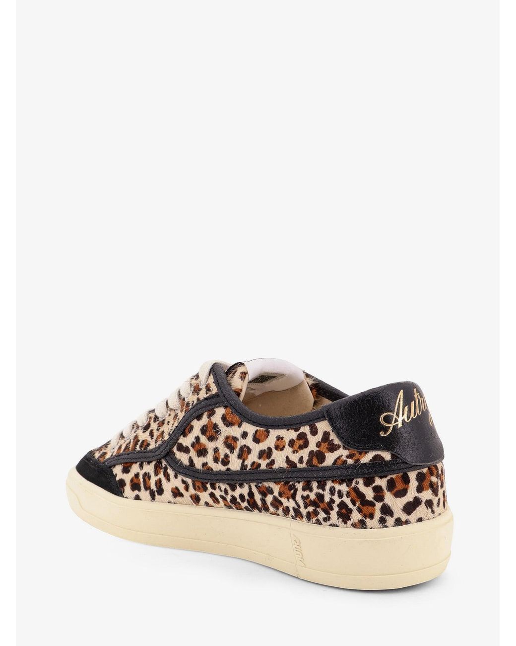 Autry White Windscape Low Pony Hair Sneakers Print