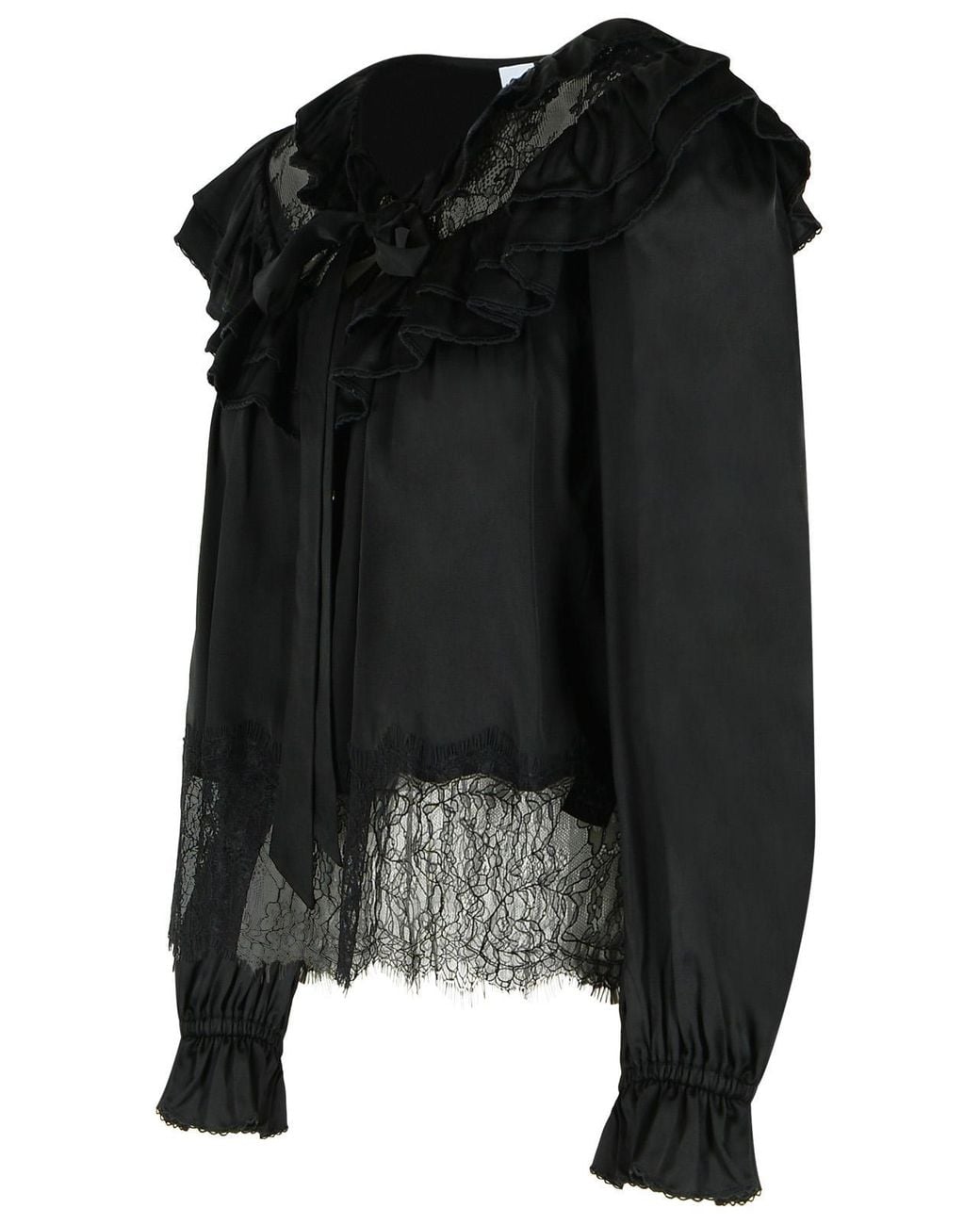 Self-Portrait Black Self Portrait Viscose Blouse