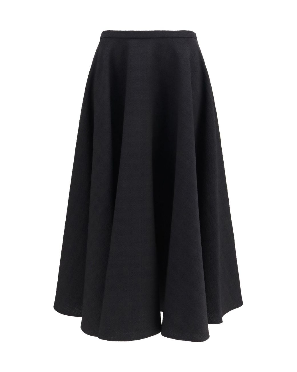 Lardini Blue Virgin Wool Ruffled Midi Skirt