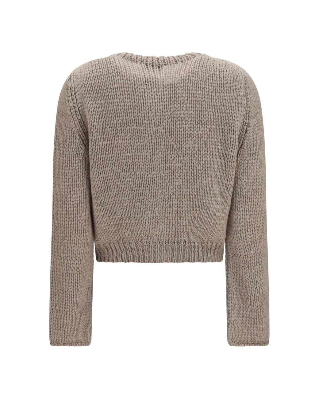 Forte_forte Brown Chunky Knit Cardigan Mandorla
