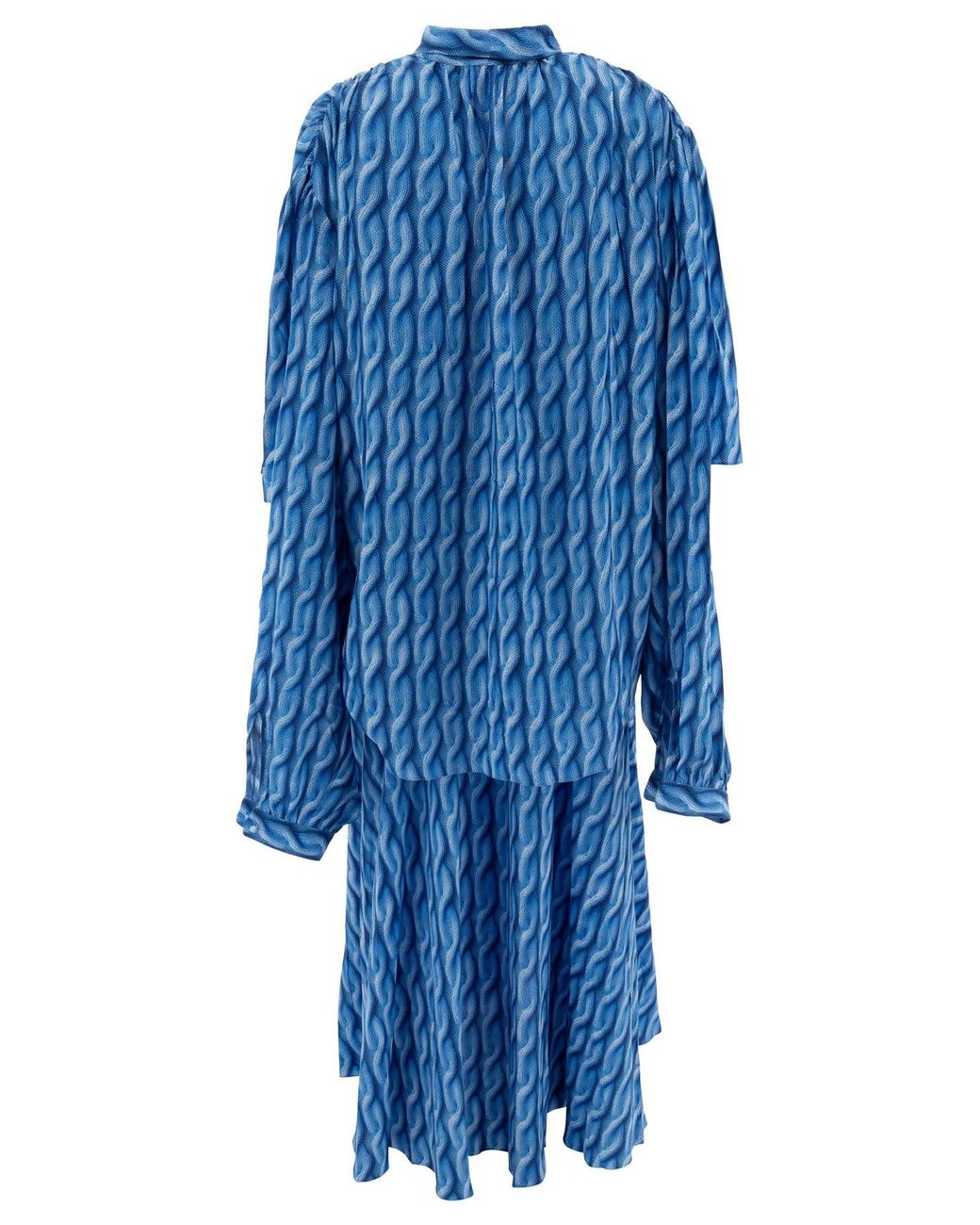 Balenciaga Blue Printed Dress