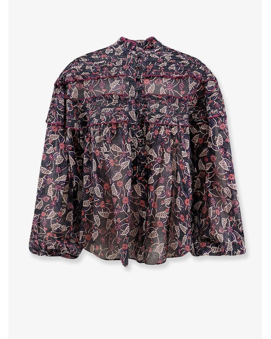 Isabel Marant Purple Marant Etoile Doane Printed Cotton Shirt