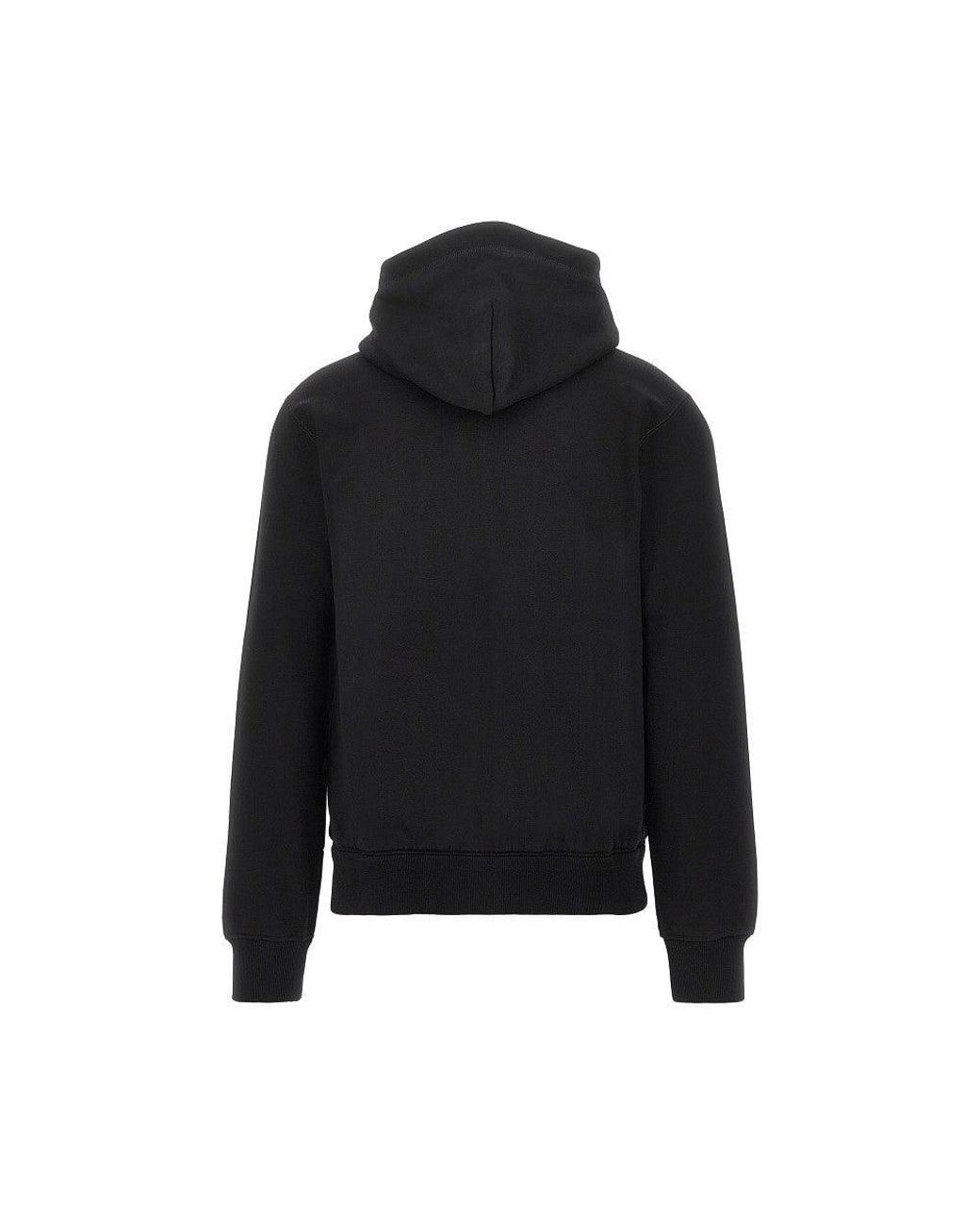Dolce & Gabbana Black Full-Zip Hoodie With Logo Plate for men