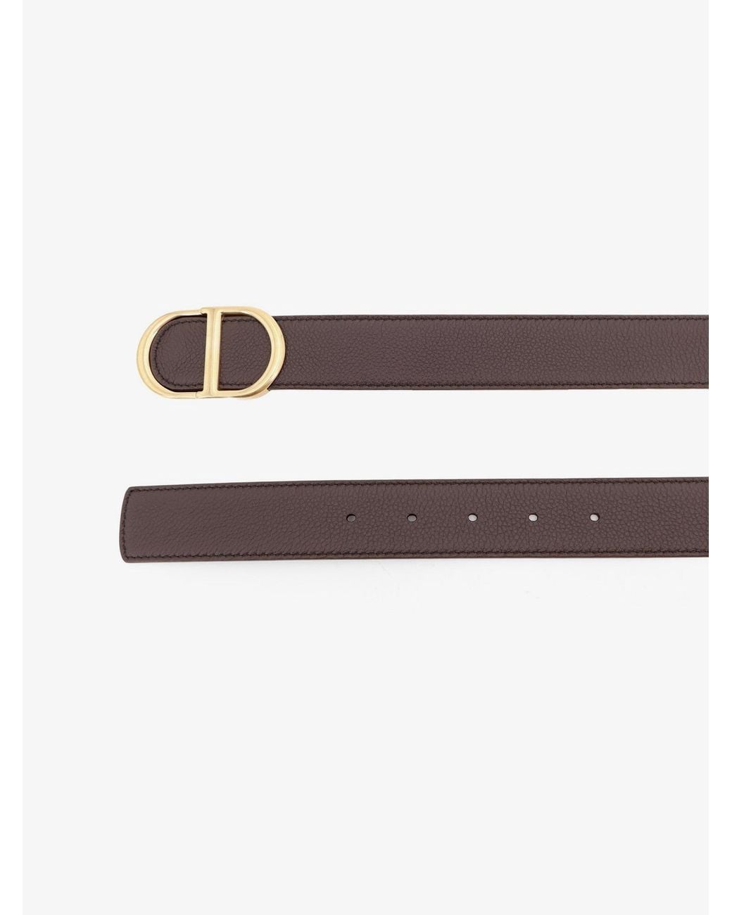 Dior White Grained Calfskin Belt Dark for men