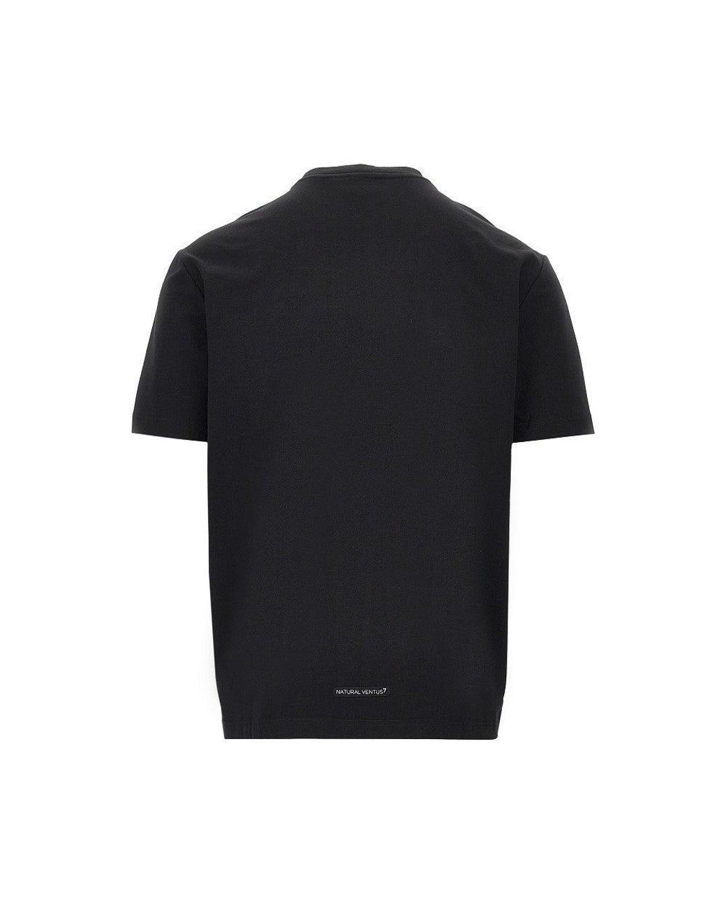 EA7 Black Natural Ventus 7 T-Shirt for men