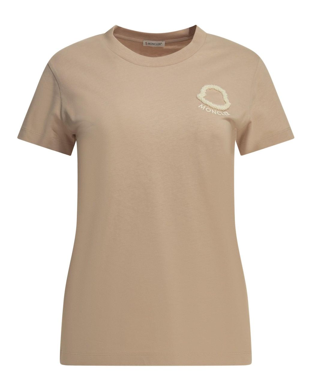 Moncler Natural Crew-Neck T-Shirt
