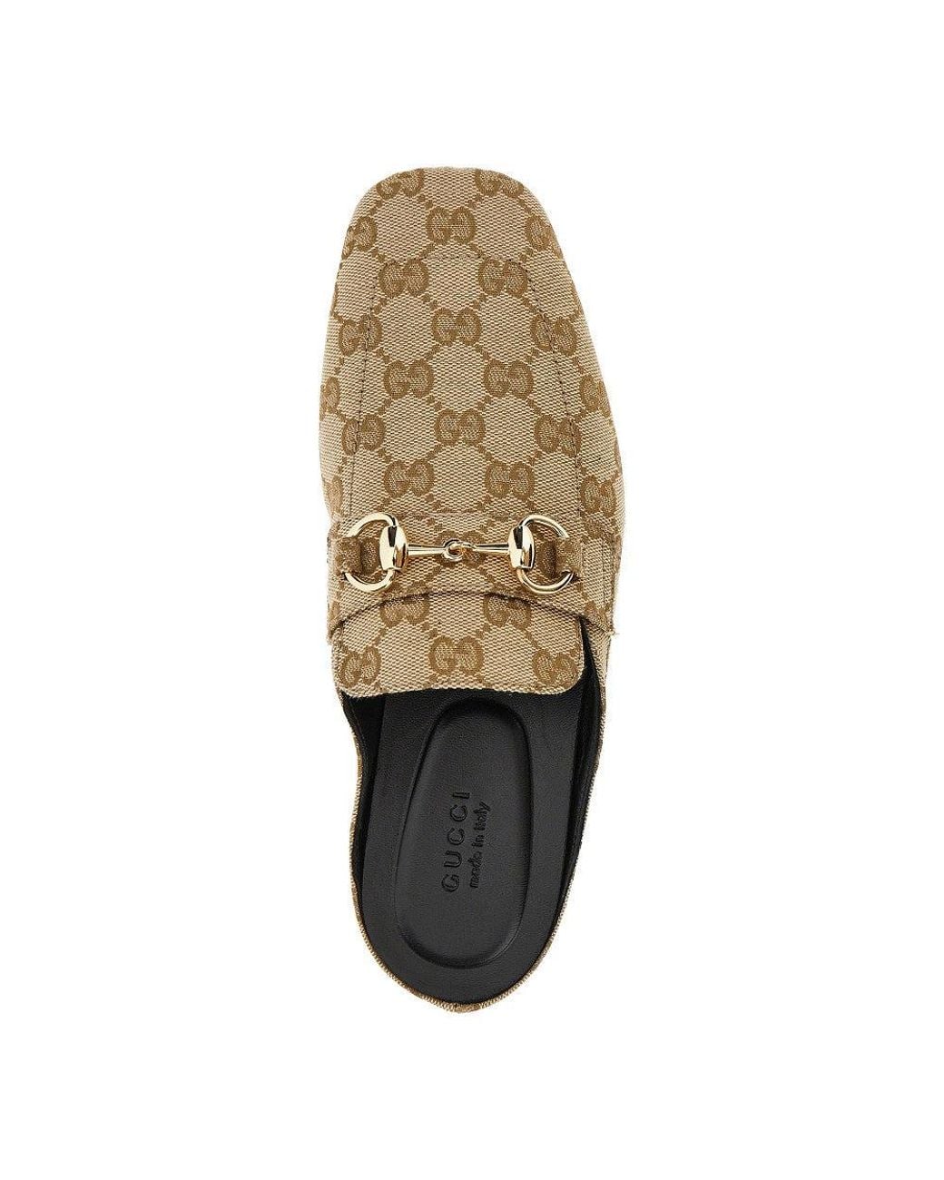 Gucci Natural Original Gg Fabric 'Ragazzo' Sabot