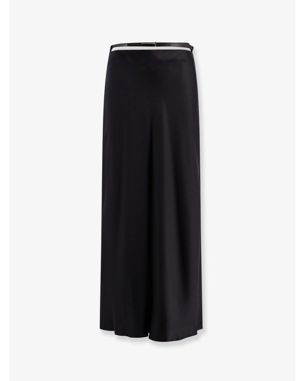 Tom Ford Black Silk Midi Skirt