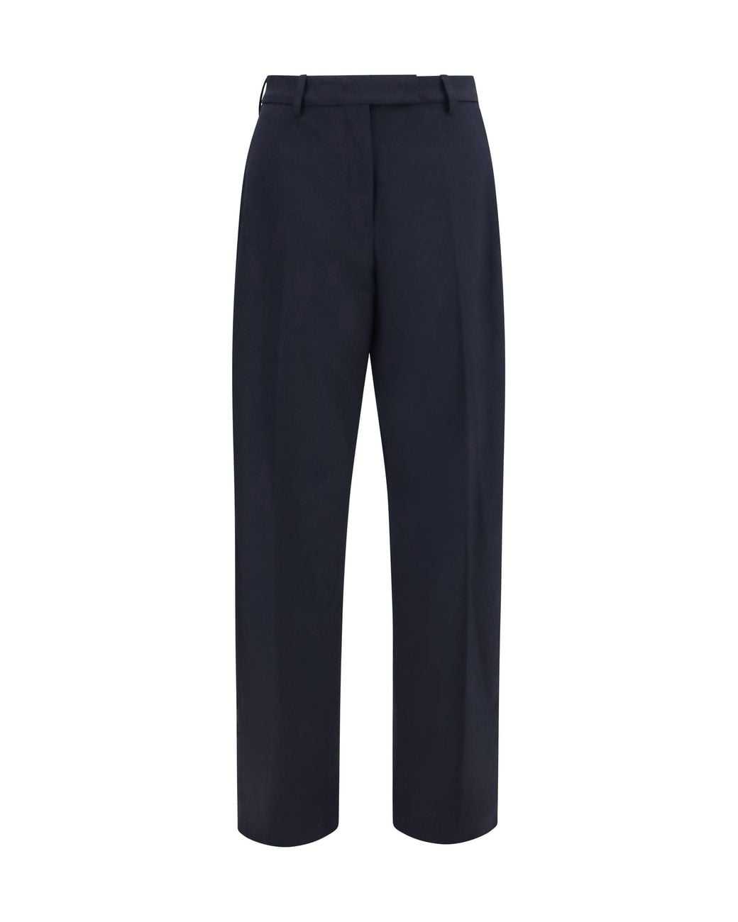 THE LATEST Blue Straight-Leg Wool-Blend Pants Night