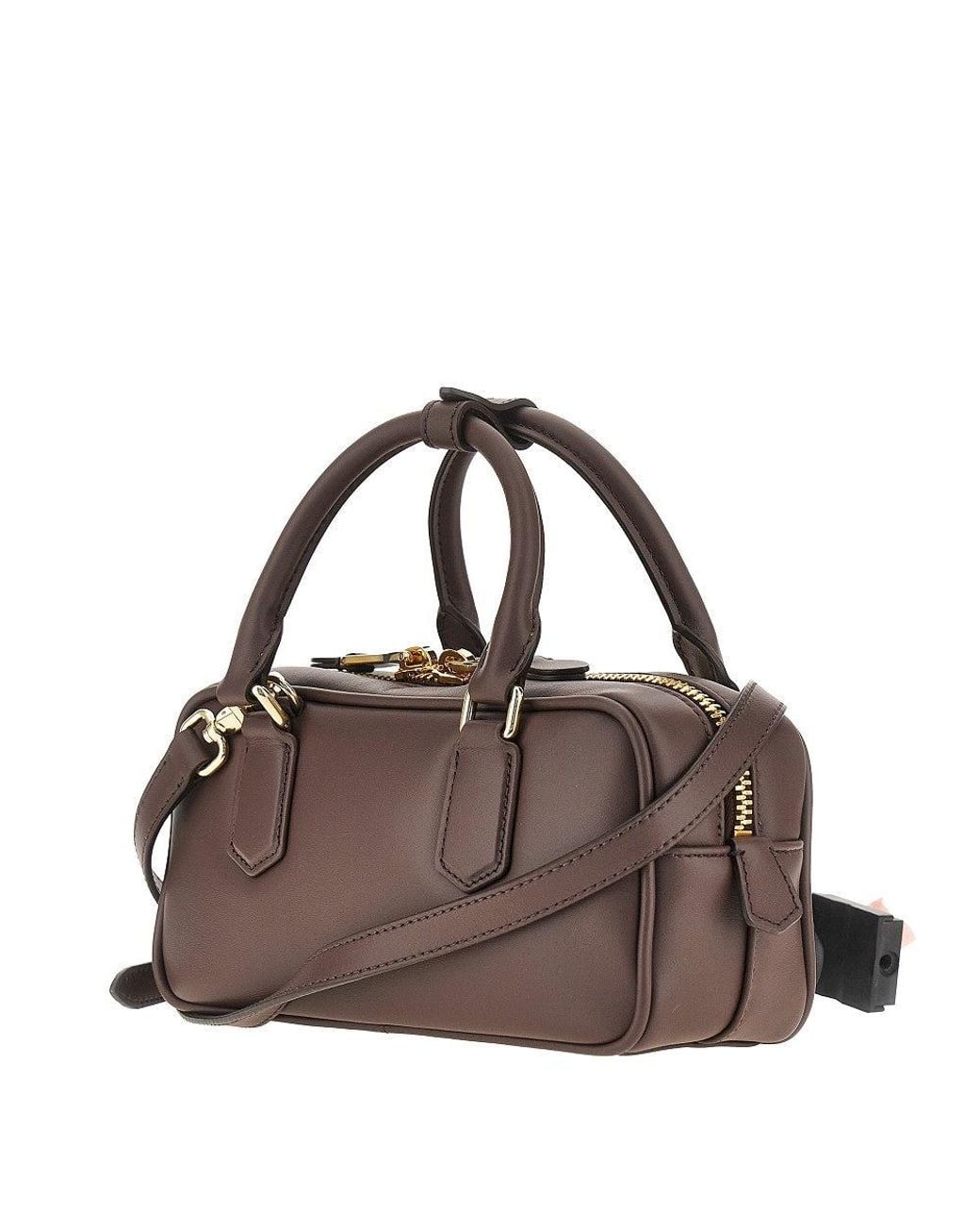 Miu Miu Brown Padded Nappa Leather Small 'Arcadie' Bag