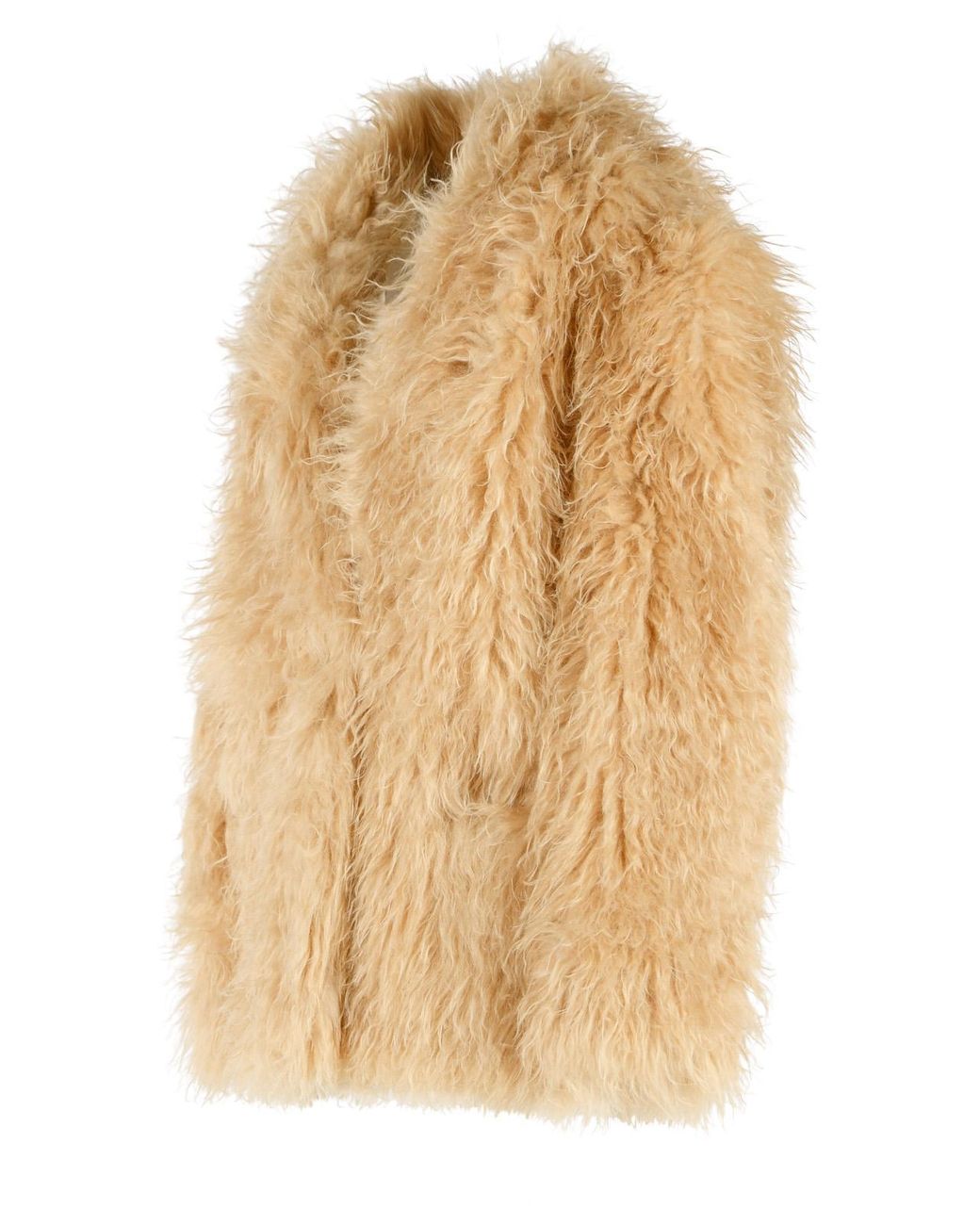 Isabel Marant Natural 'Mylae' Polyester Fur Coat