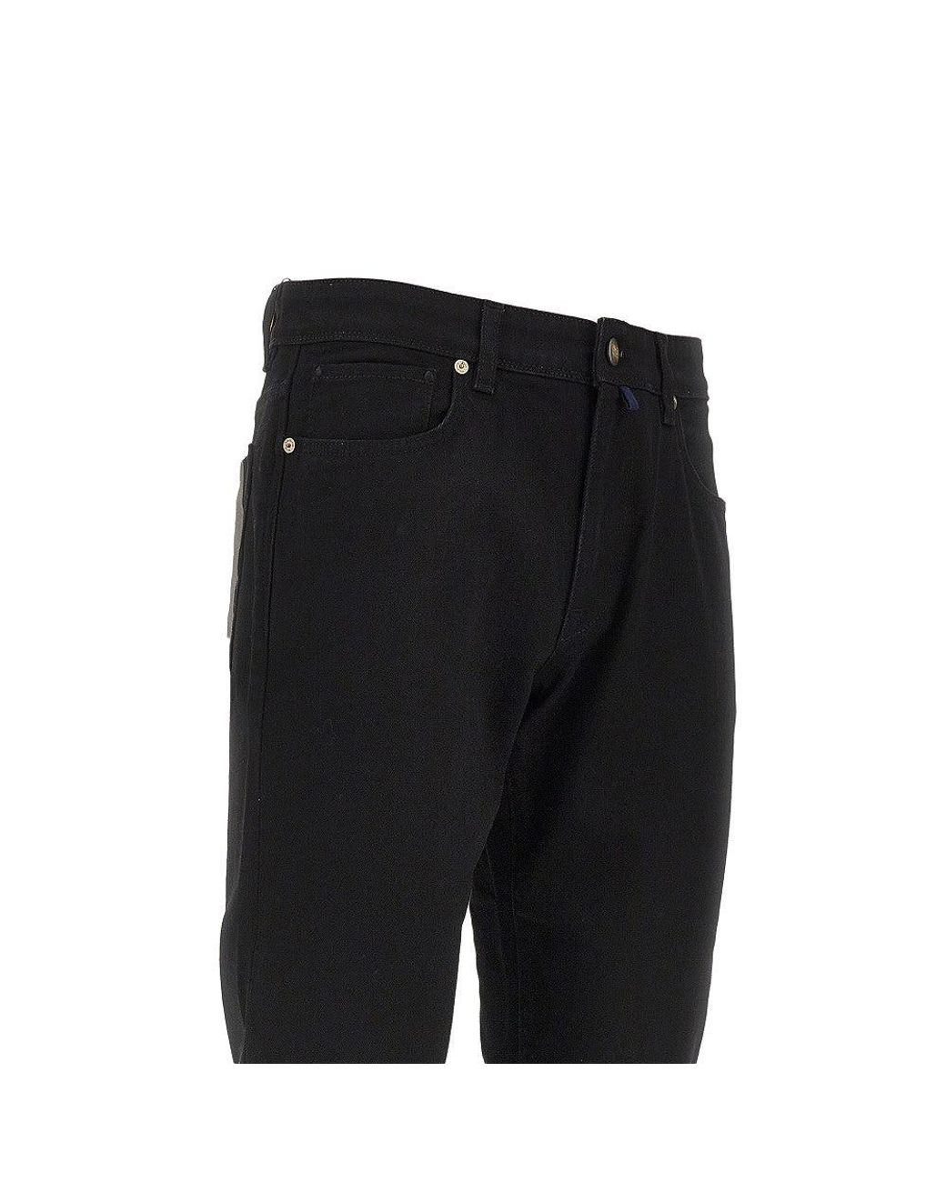Incotex Black Stretch Regular Fit Jeans for men
