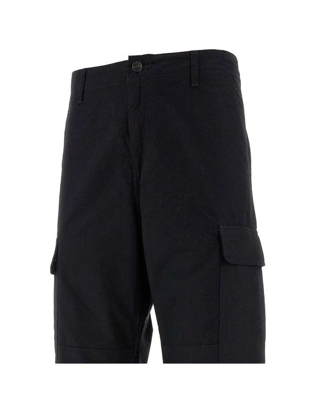 Carhartt Black Cotton Ripstop Cargo Pants for men