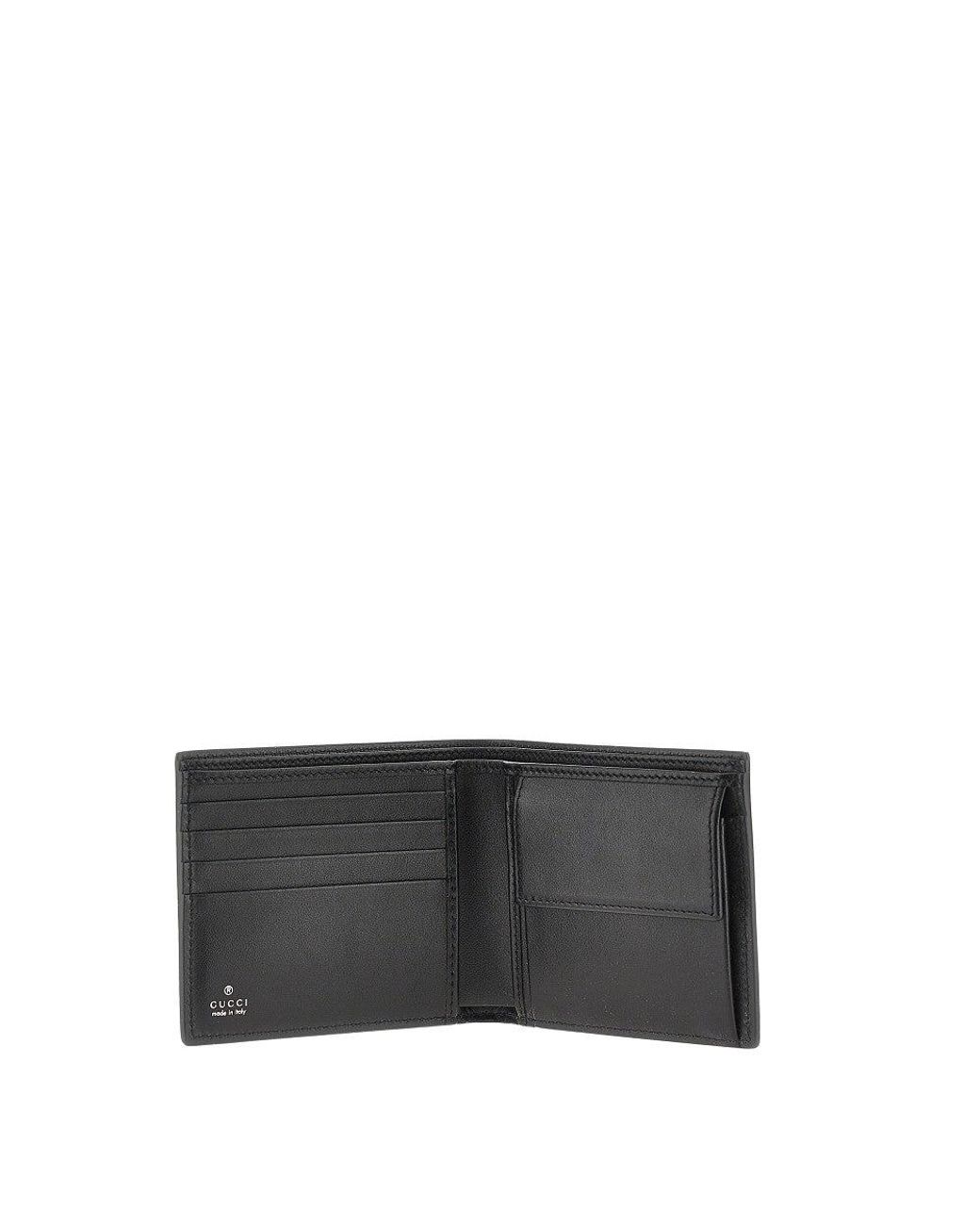 Gucci Black Leather Wallet With Horsebit Detail for men