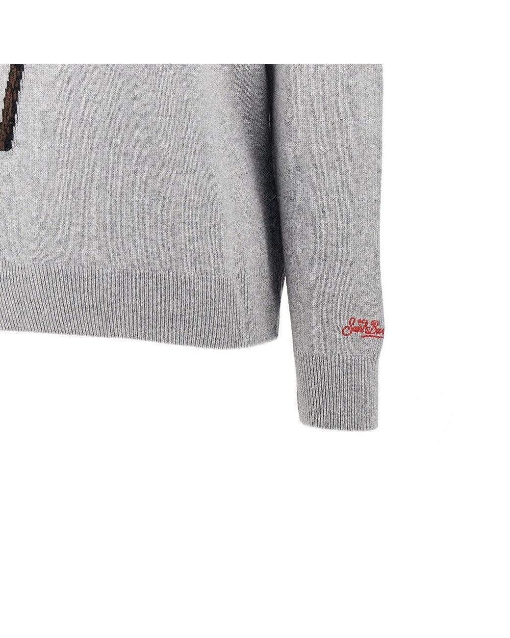 Mc2 Saint Barth Gray 883 Special Edition Heron Sweater for men