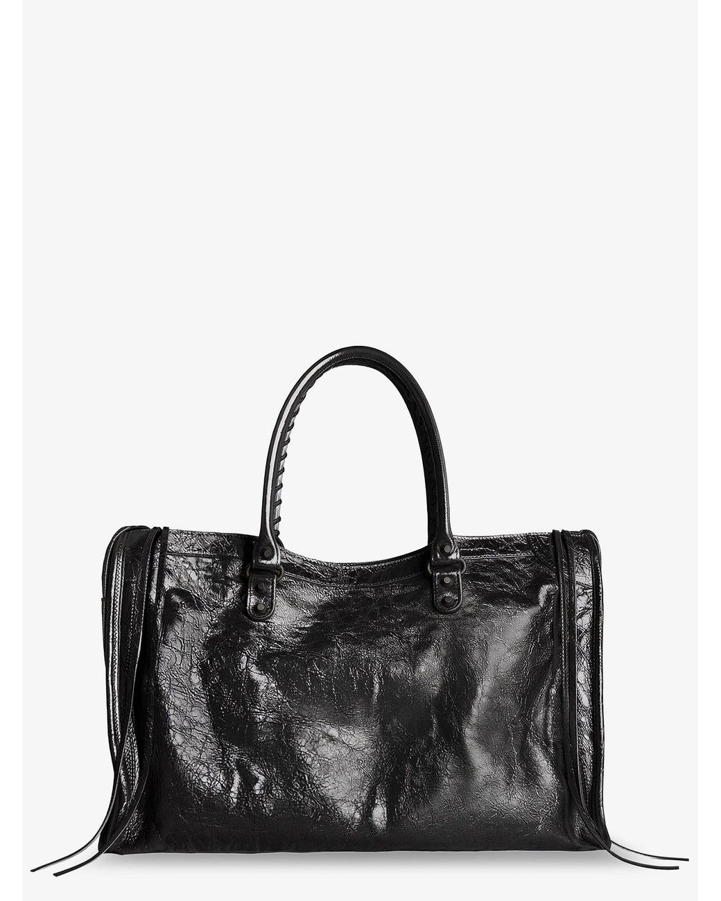 Balenciaga Black Le City Bag L Leather Handbag for men
