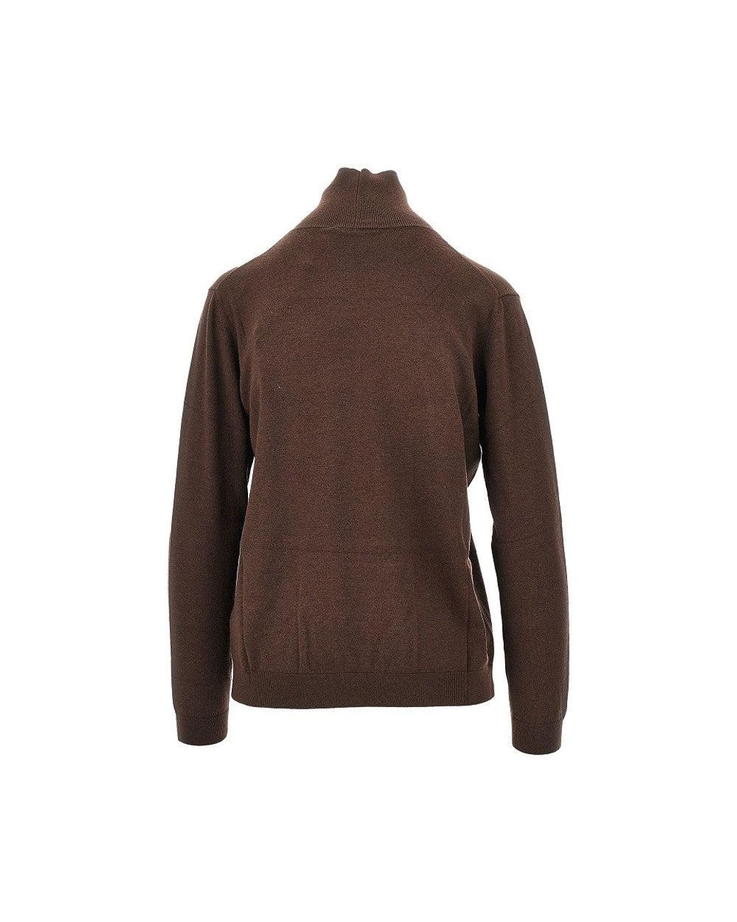 Weekend by Maxmara Brown Silk Wool Turtleneck