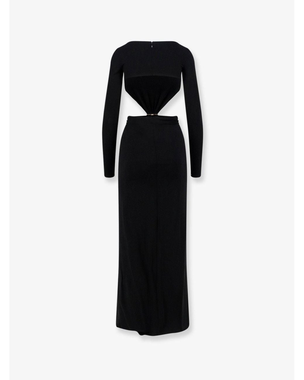 Elisabetta Franchi Black Carpet Stretch Viscose Dress