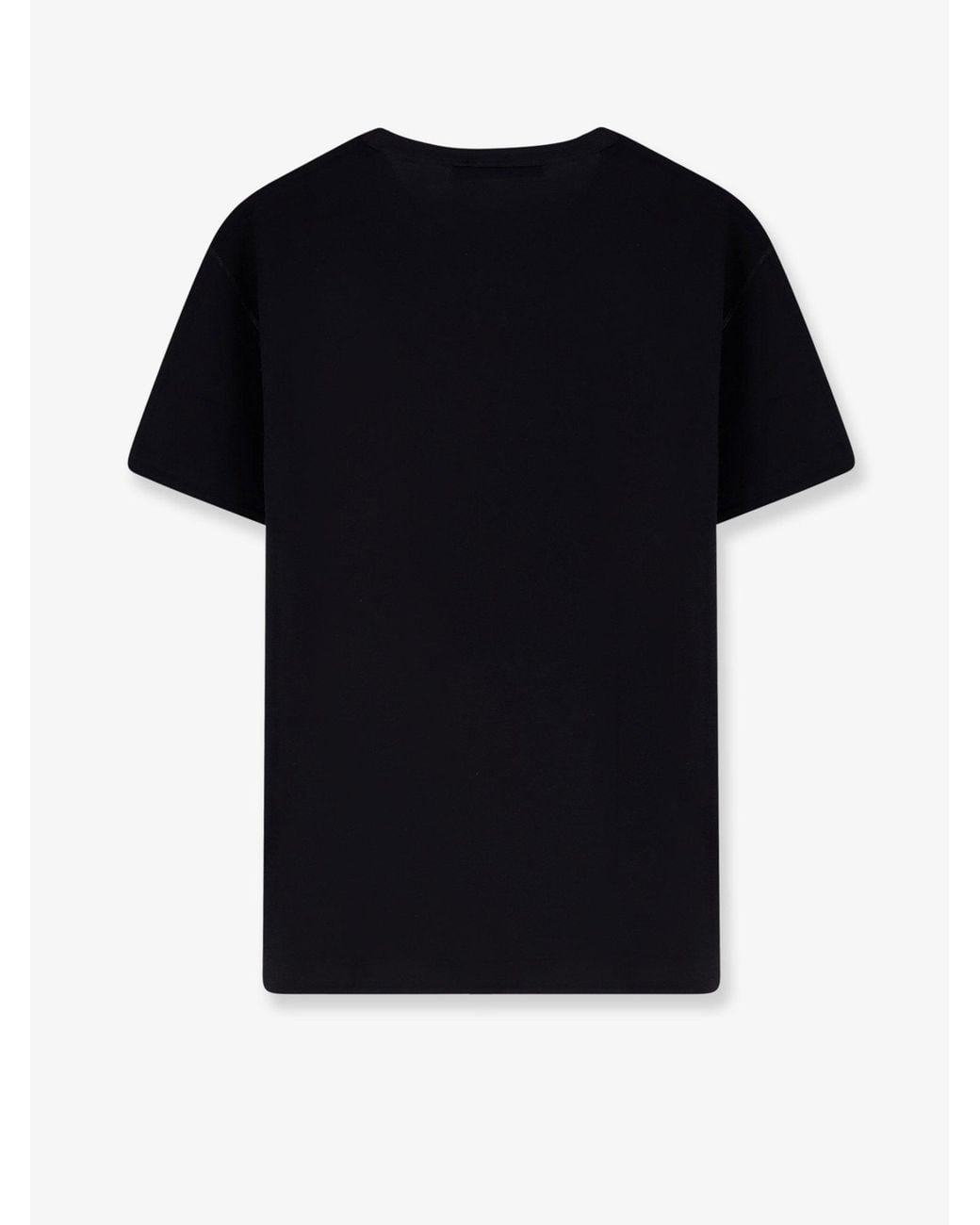 Dolce & Gabbana Black Cotton T-Shirt With Logo Patch for men