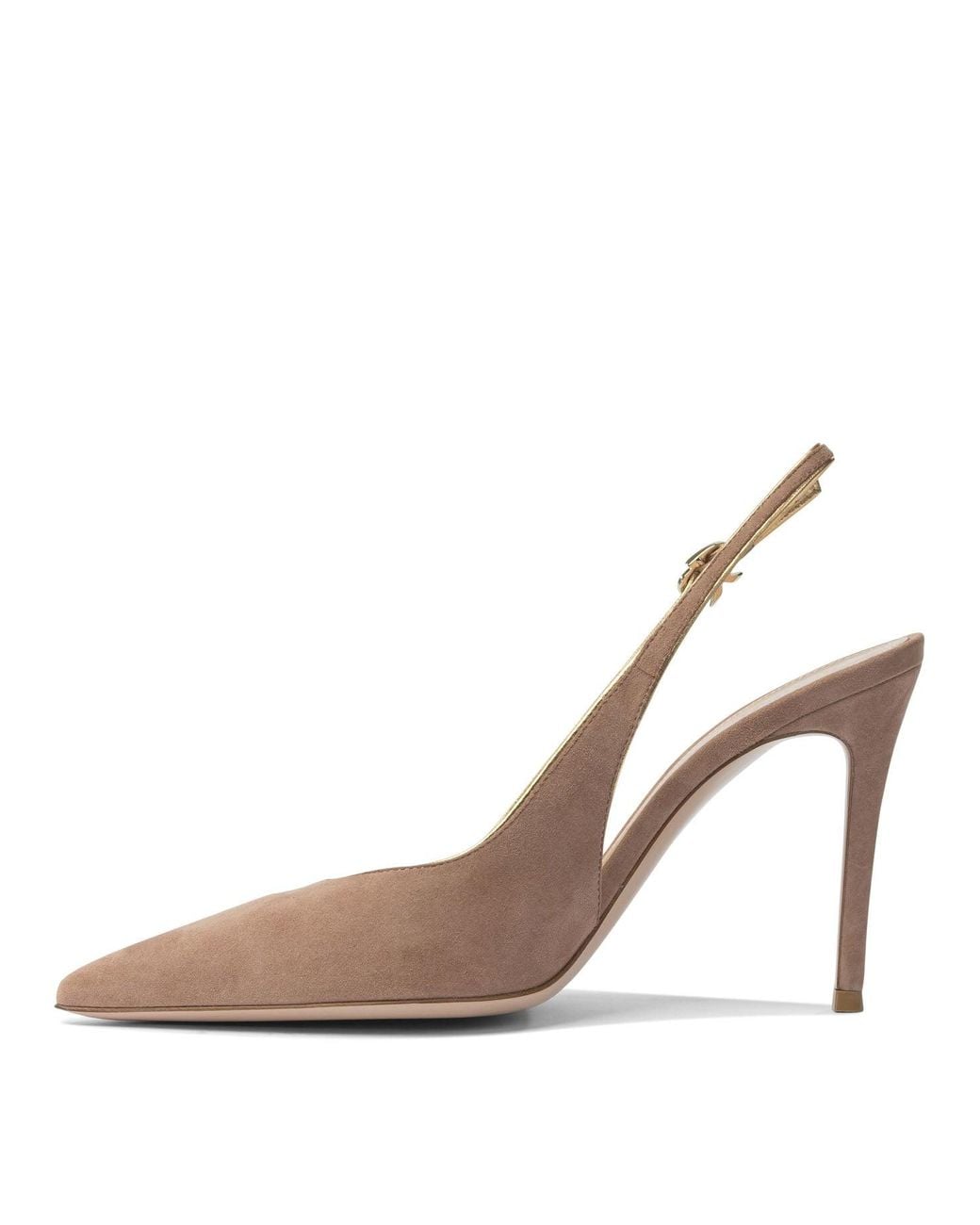 Gianvito Rossi White "Yves" Slingback 100 Mm