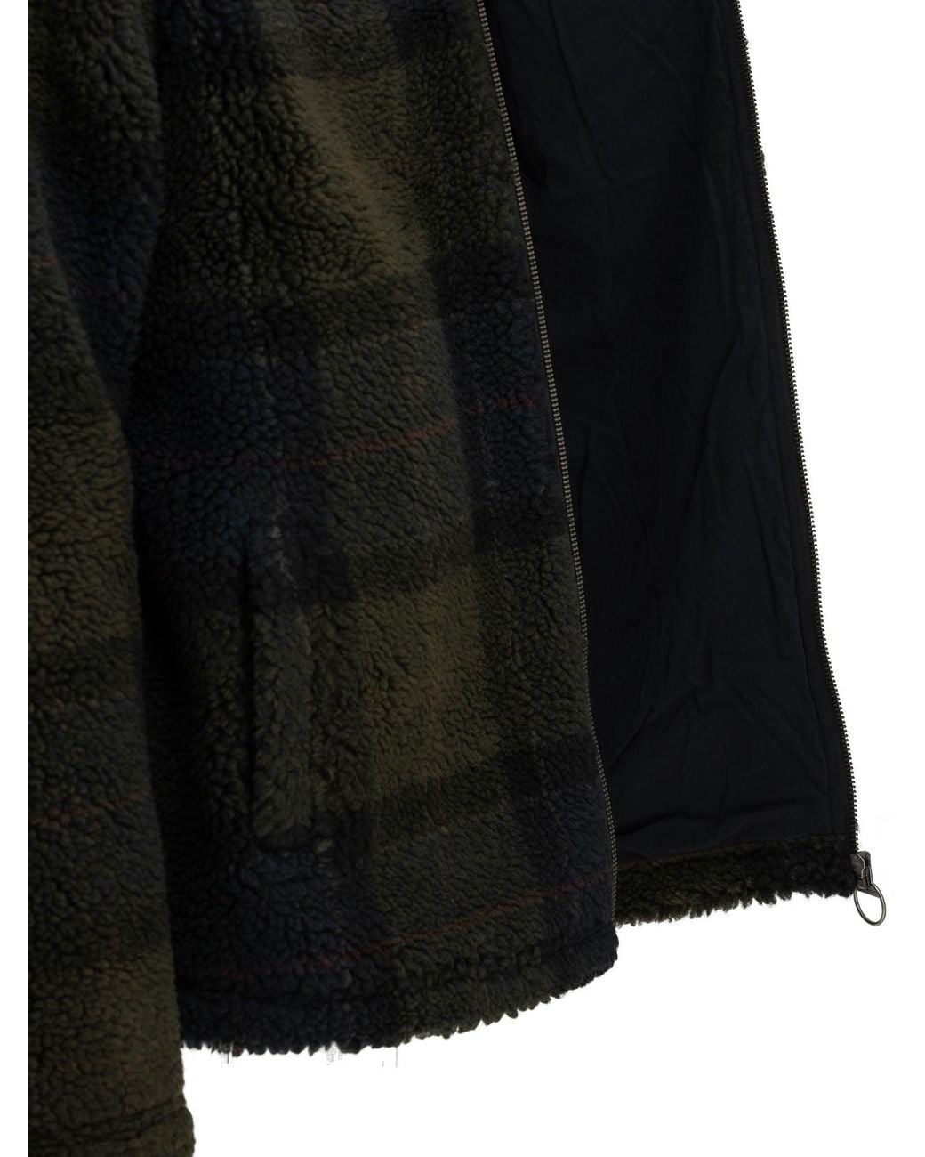 Barbour Black "Tartan Fleece" Fleece Jacket for men