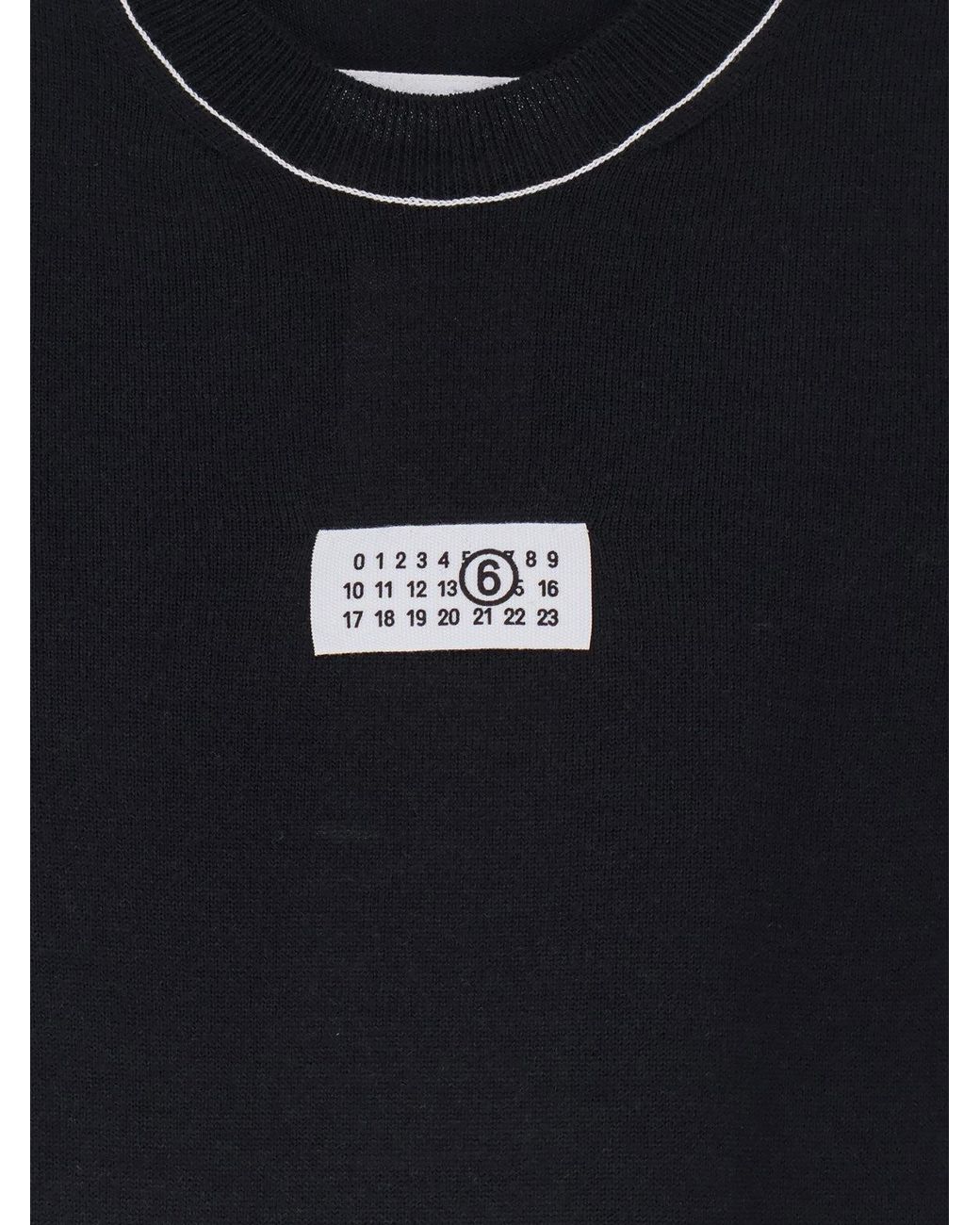 MM6 by Maison Margiela Blue Virgin Wool Blend Sweater