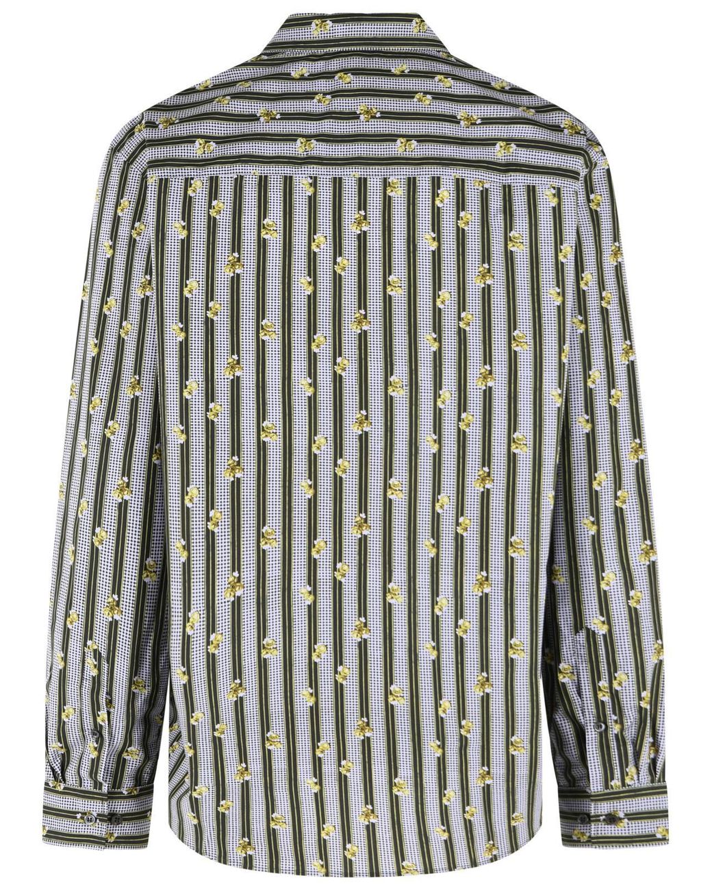Dries Van Noten Black 'Caper' Lilac Cotton Shirt for men