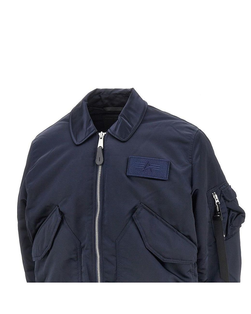 Alpha Industries Blue Cwu-45/P Base Uv Bomber Jacket for men
