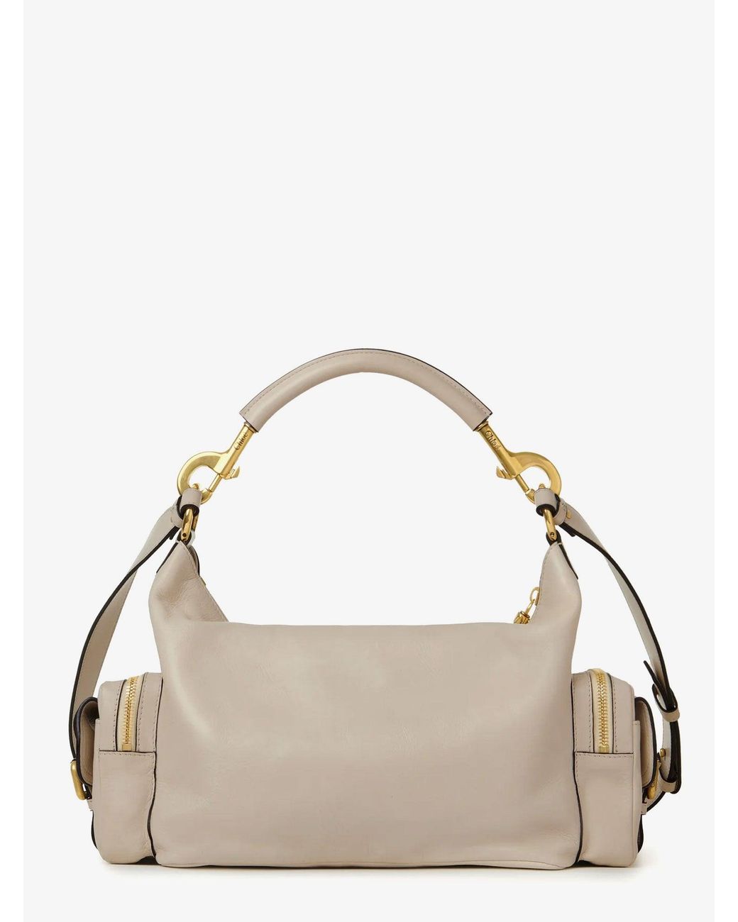 Chloé Natural Medium Double Carry Leather Shoulder Bag