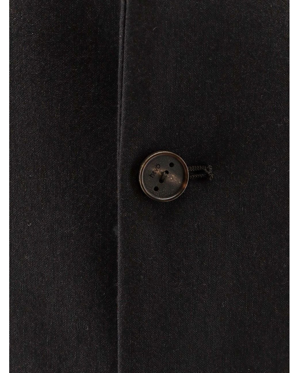 Hevò Black Casalvecchio Wool Blend Jacket for men