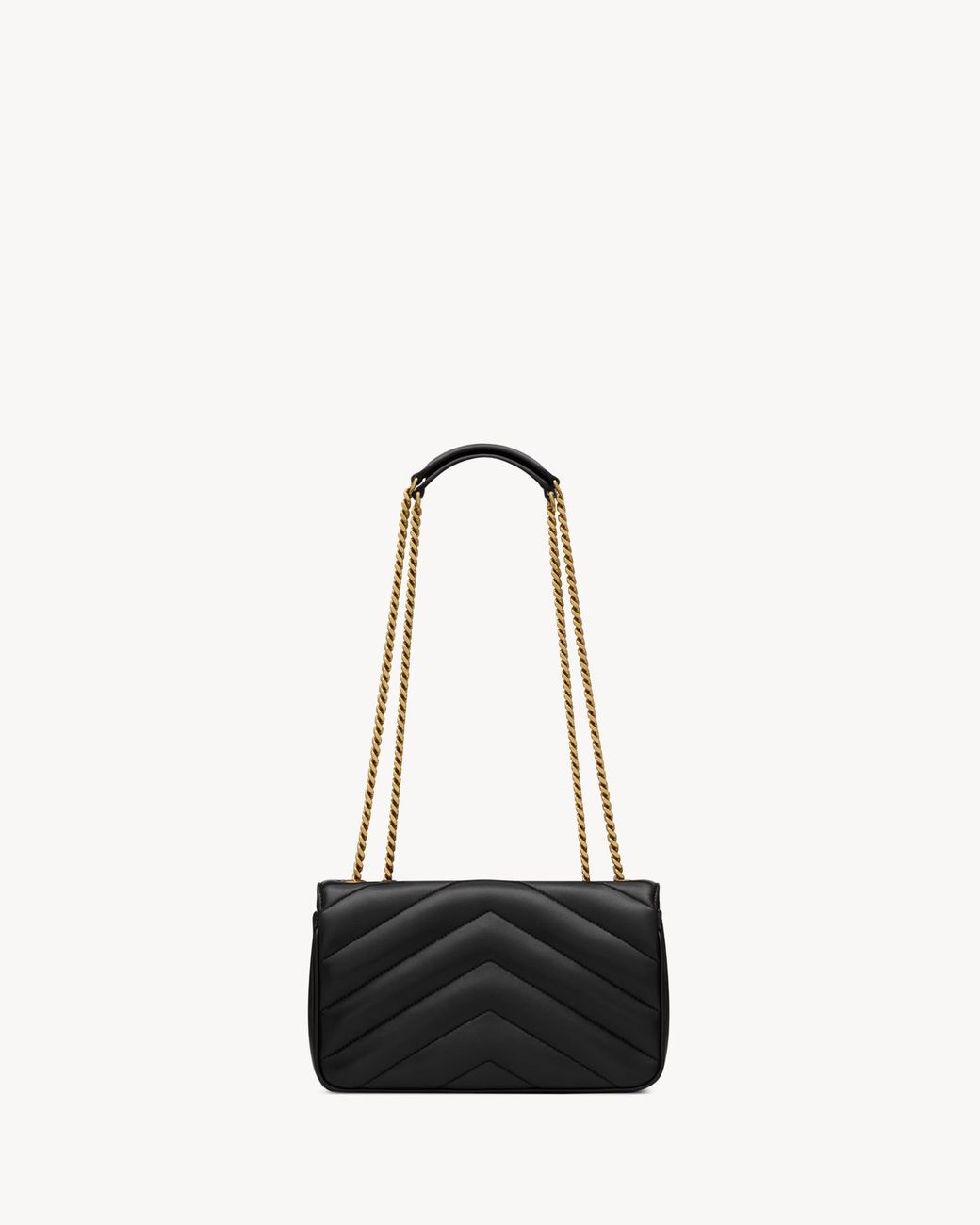 Saint Laurent White Loulou Small Quilted Crossbody Bag