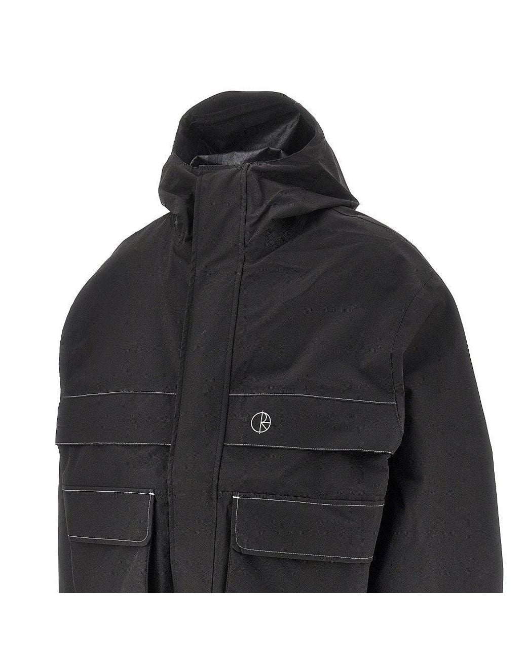 POLAR SKATE Black Cargo Shell Jacket for men